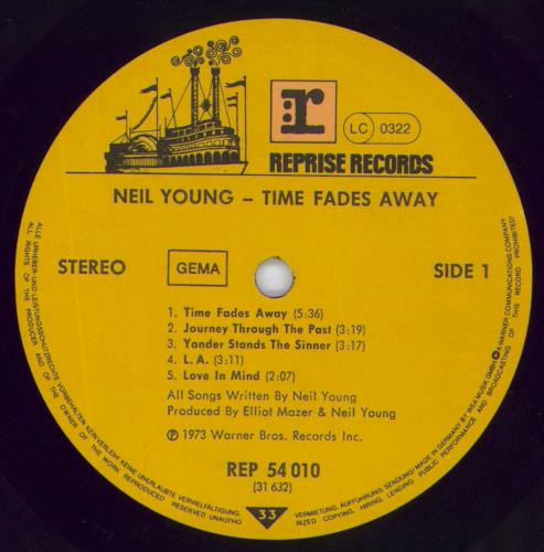 Neil Young Time Fades Away - Complete vinyl LP album (LP record) German YOULPTI817441