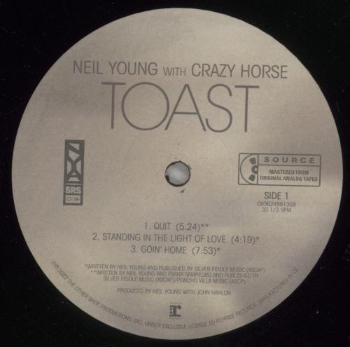 Neil Young Toast 2-LP vinyl record set (Double LP Album) UK YOU2LTO844475