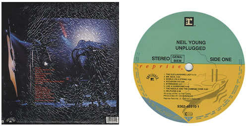 Neil Young Unplugged vinyl LP album (LP record) German YOULPUN383256