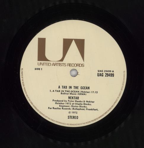 Nektar A Tab In The Ocean - VG vinyl LP album (LP record) UK NEKLPAT779772