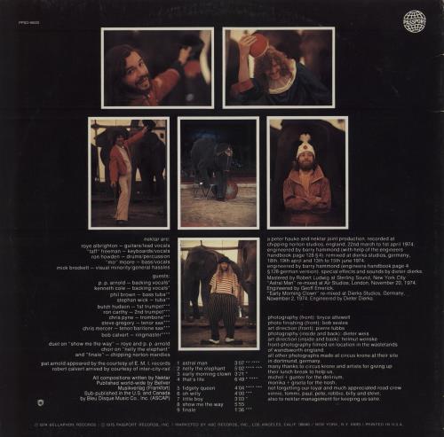 Nektar Down To Earth vinyl LP album (LP record) US NEKLPDO324626