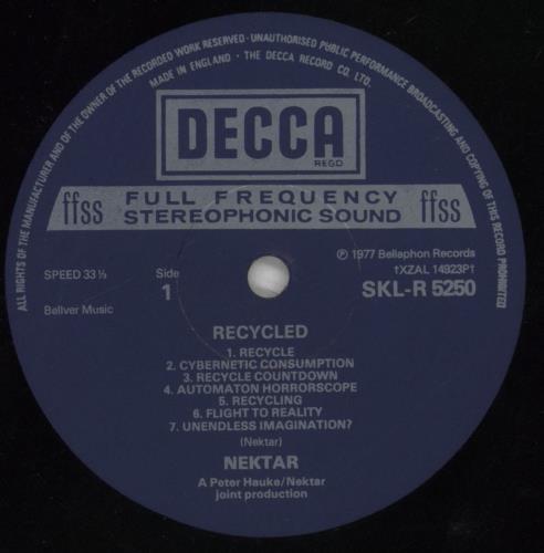 Nektar Recycled vinyl LP album (LP record) UK NEKLPRE369378