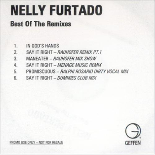 Nelly Furtado Best Of The Remixes CD-R acetate UK N-FCRBE416160