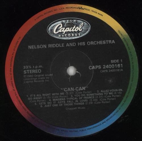 Nelson Riddle Can-Can vinyl LP album (LP record) UK NLRLPCA563560