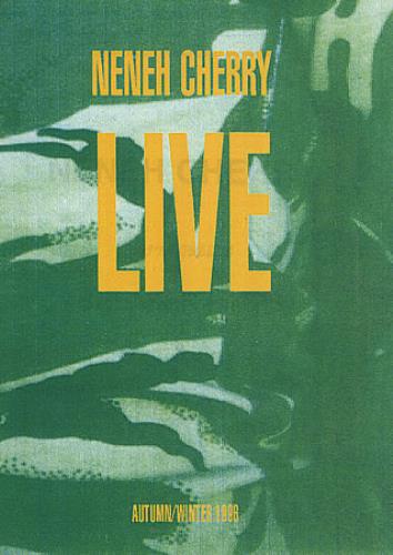 Neneh Cherry Live - Autumn/Winter 1996 Tour Itinerary Itinerary UK NENBKLI404337