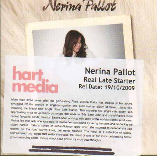 Nerina Pallot Real Late Starter CD single (CD5 / 5") UK NERC5RE638365