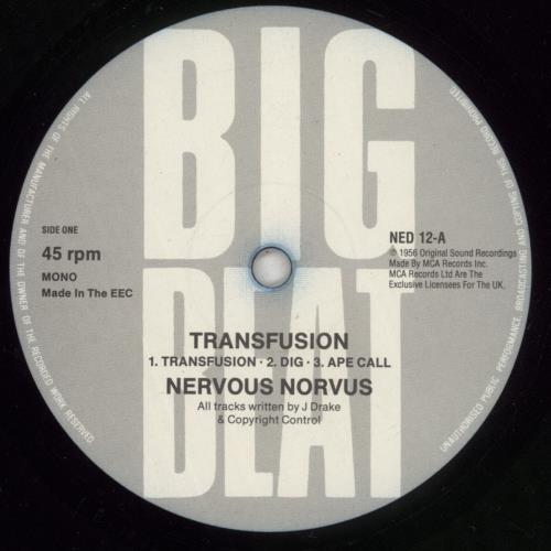 Nervous Norvus Transfusion vinyl LP album (LP record) UK NOVLPTR613445