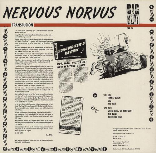 Nervous Norvus Transfusion vinyl LP album (LP record) UK NOVLPTR613445