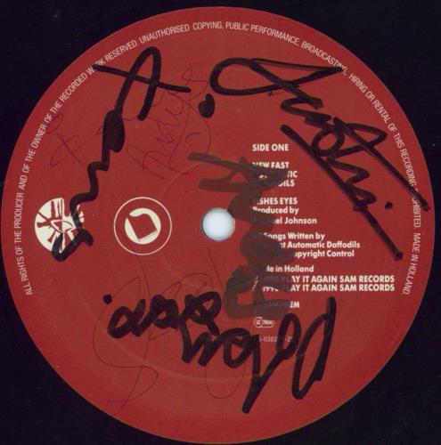 New Fast Automatic Daffodils Fishes Eyes-Autographed label 12" vinyl single (12 inch record / Maxi-single) UK NFA12FI799598