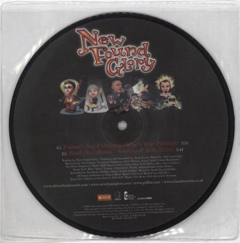 New Found Glory Failure's Not Flattering (What's Your Problem) 7" vinyl picture disc (7 inch picture disc single) UK NFG7PFA299562