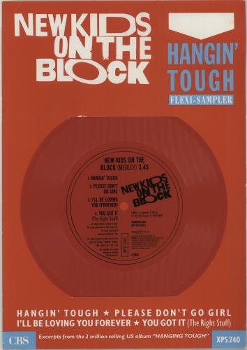 New Kids On The Block Hangin' Tough Flexi-Sampler 7" vinyl single (7 inch record / 45) UK NKO07HA34071