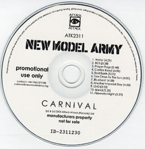 New Model Army Carnival CD album (CDLP) UK NMACDCA340446