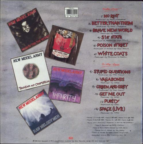 New Model Army History + Bonus 12" vinyl LP album (LP record) UK NMALPHI199665