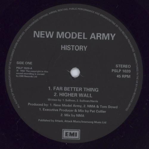 New Model Army History + Bonus 12" vinyl LP album (LP record) UK NMALPHI199665