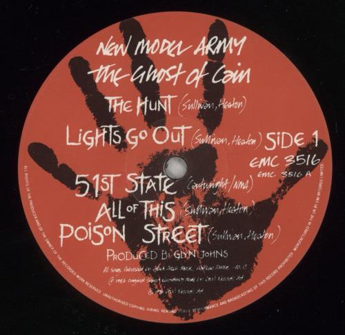 New Model Army The Ghost Of Cain - VG vinyl LP album (LP record) UK NMALPTH878159