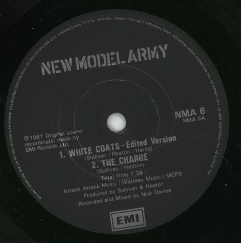 New Model Army White Coats EP 7" vinyl single (7 inch record / 45) UK NMA07WH30607