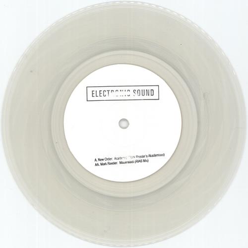 New Order Academic (Mark Reeder's Akademixxx) - Clear Vinyl 7" vinyl single (7 inch record / 45) UK NEW07AC743157