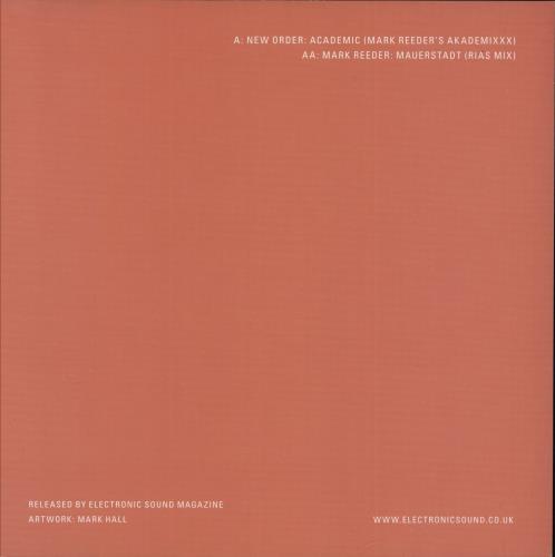 New Order Academic (Mark Reeder's Akademixxx) - Clear Vinyl 7" vinyl single (7 inch record / 45) UK NEW07AC743157