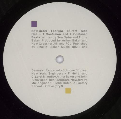 New Order Confusion - 2nd 12" vinyl single (12 inch record / Maxi-single) UK NEW12CO84200