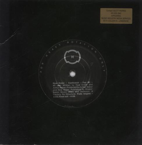 New Order Confusion 7" vinyl single (7 inch record / 45) UK NEW07CO103867
