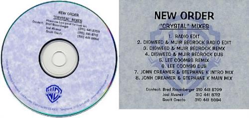 New Order Crystal Mixes CD-R acetate US NEWCRCR247724