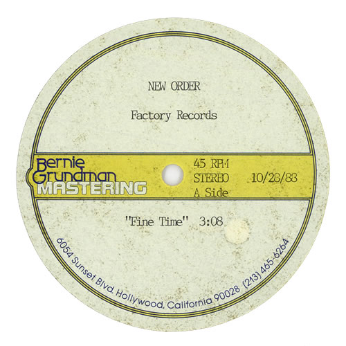 New Order Fine Time - Acetate acetate US NEWATFI467580
