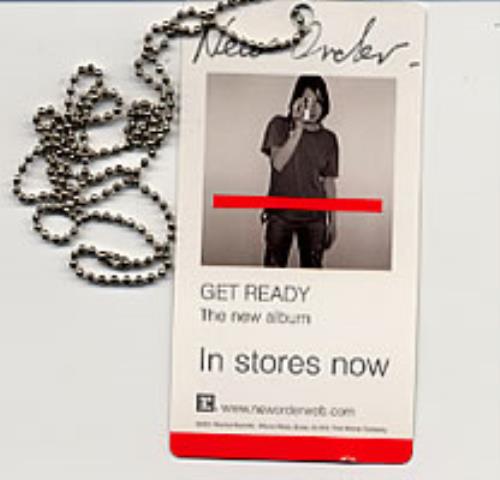 New Order Get Ready - Tour Style Pass memorabilia US NEWMMGE200649