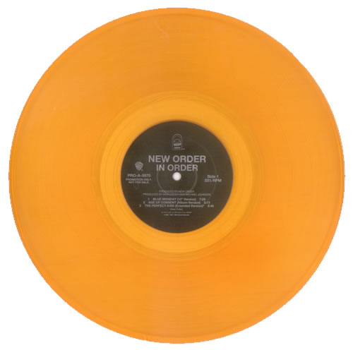 New Order In Order - Orange Vinyl 12" vinyl single (12 inch record / Maxi-single) US NEW12IN15500