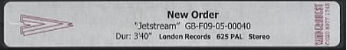 New Order Jetstream video (VHS or PAL or NTSC) UK NEWVIJE338840