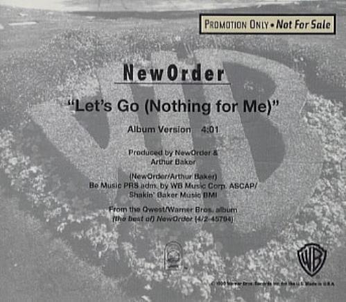New Order Let's Go (nothing For Me) CD single (CD5 / 5") US NEWC5LE43031