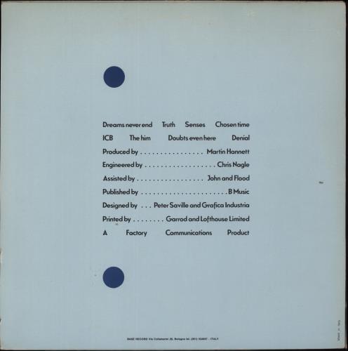 New Order Movement vinyl LP album (LP record) Italian NEWLPMO454992