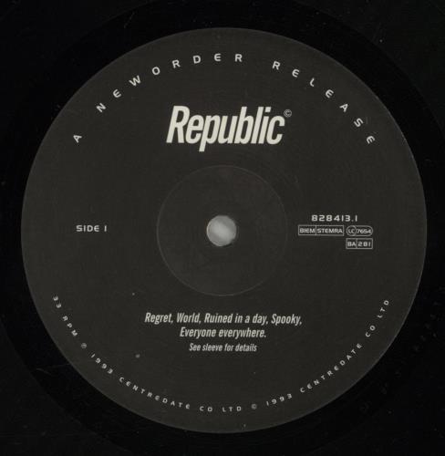 New Order Republic - 1st - VG vinyl LP album (LP record) UK NEWLPRE881208