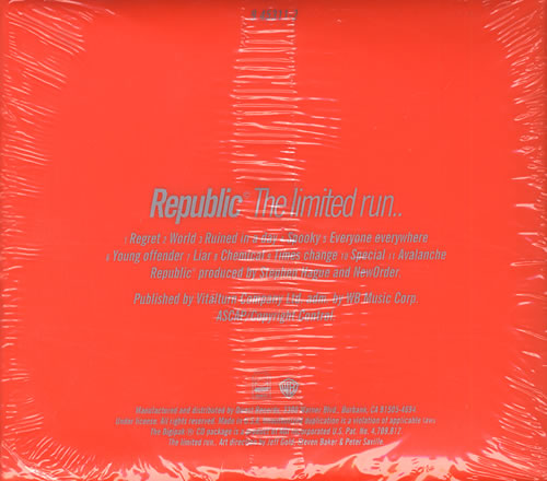 New Order Republic The Limited Run... - Sealed CD album (CDLP) US NEWCDRE169185