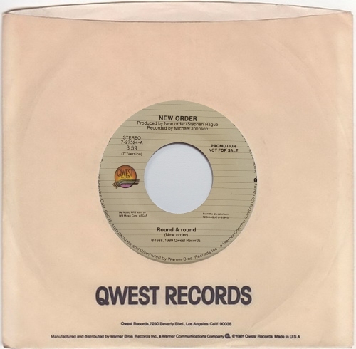 New Order Round & Round 7" vinyl single (7 inch record / 45) US NEW07RO65563