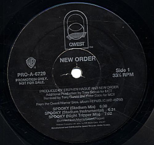 New Order Spooky 12" vinyl single (12 inch record / Maxi-single) US NEW12SP338819