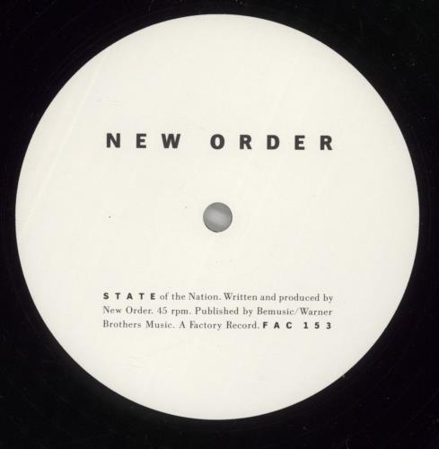 New Order State Of The Nation 12" vinyl single (12 inch record / Maxi-single) UK NEW12ST38979