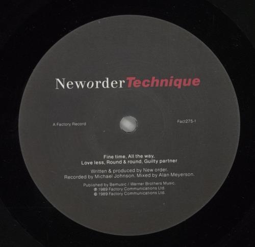 New Order Technique - VG vinyl LP album (LP record) UK NEWLPTE671743