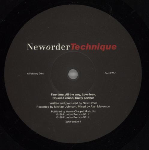 New Order Technique: Remastered - 180gm Vinyl vinyl LP album (LP record) UK NEWLPTE874343