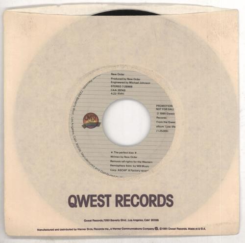 New Order The Perfect Kiss 7" vinyl single (7 inch record / 45) US NEW07TH84738