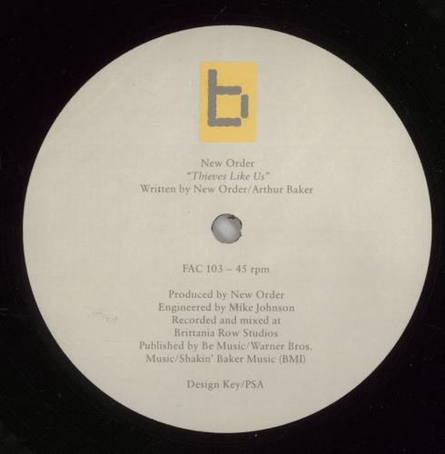 New Order Thieves Like Us 12" vinyl single (12 inch record / Maxi-single) UK NEW12TH689957