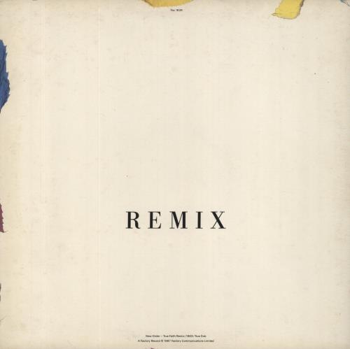 New Order True Faith Remix 12" vinyl single (12 inch record / Maxi-single) UK NEW12TR08089