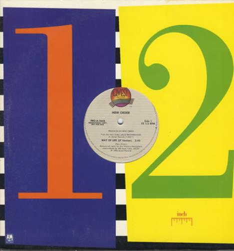 New Order Way Of Life 12" vinyl single (12 inch record / Maxi-single) US NEW12WA15673