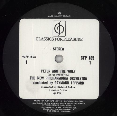 New Philharmonia Orchestra Prokofiev: Peter And The Wolf / Britten: The Young Person's Guide To The Orchestra vinyl LP album (LP record) UK NV0LPPR538193