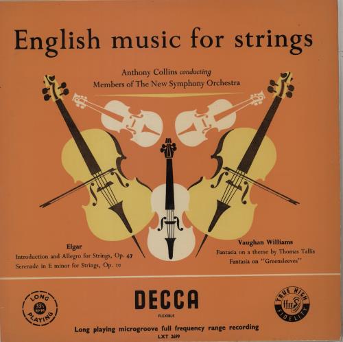 New Symphony Orchestra English Music For Strings vinyl LP album (LP record) UK NUYLPEN750655
