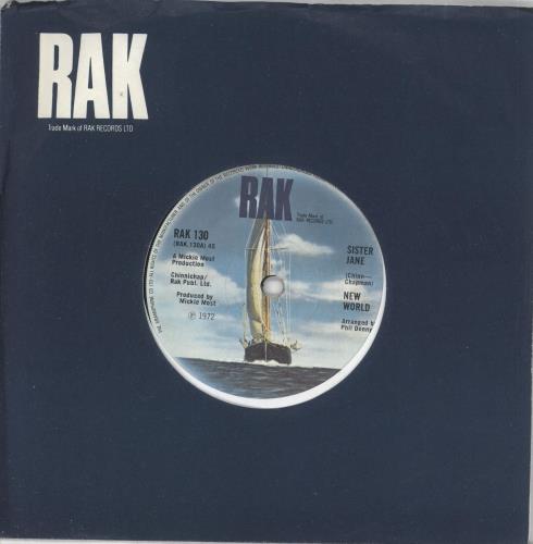 New World Sister Jane 7" vinyl single (7 inch record / 45) UK NLX07SI709370