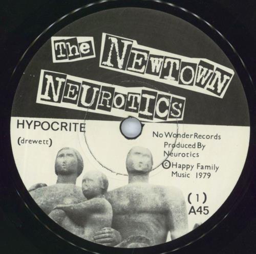 Newtown Neurotics Hypocrite + Insert & Sticker 7" vinyl single (7 inch record / 45) UK NNU07HY814739