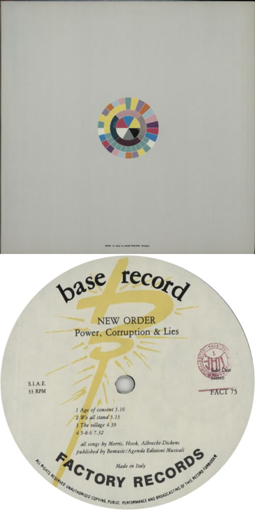 New Order Power, Corruption & Lies Italian vinyl LP album (LP record) (130832) New Order Power, Corruption & Lies Italian vinyl LP album (LP record) (130832)