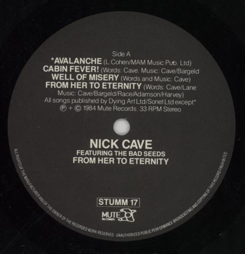 Nick Cave From Her To Eternity vinyl LP album (LP record) UK NCVLPFR174424