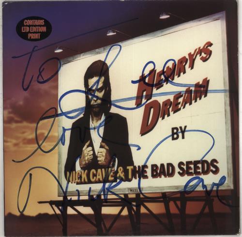 Nick Cave Henry's Dream - Complete - Autographed vinyl LP album (LP record) UK NCVLPHE710346