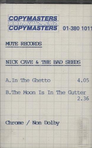 Nick Cave In The Ghetto cassette single UK NCVCSIN745509